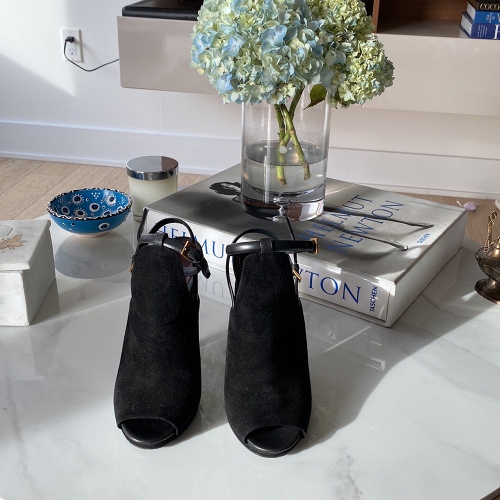 Gucci open toes boots